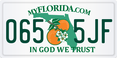 FL license plate 0655JF