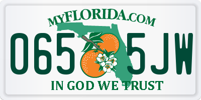 FL license plate 0655JW
