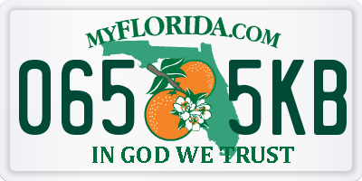 FL license plate 0655KB