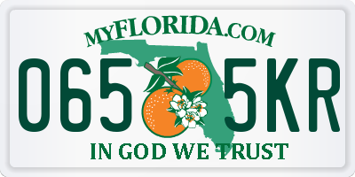 FL license plate 0655KR