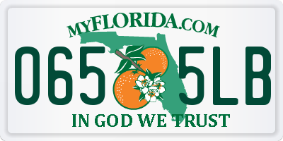 FL license plate 0655LB
