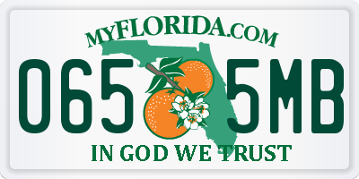 FL license plate 0655MB
