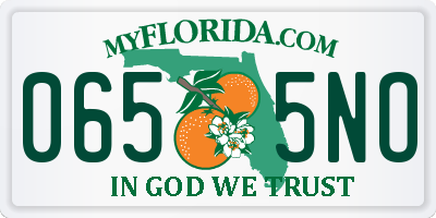 FL license plate 0655NO