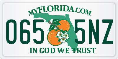 FL license plate 0655NZ