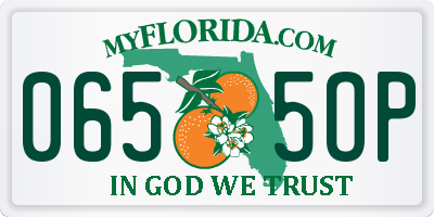 FL license plate 0655OP