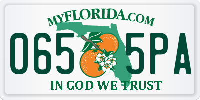FL license plate 0655PA