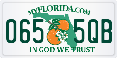 FL license plate 0655QB