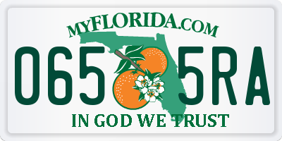 FL license plate 0655RA