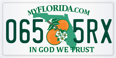 FL license plate 0655RX