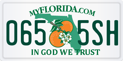 FL license plate 0655SH