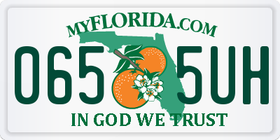 FL license plate 0655UH