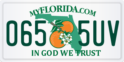 FL license plate 0655UV