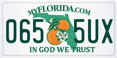 FL license plate 0655UX