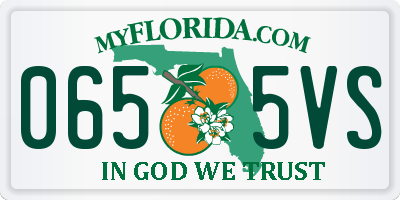 FL license plate 0655VS