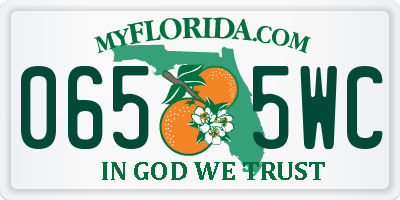 FL license plate 0655WC