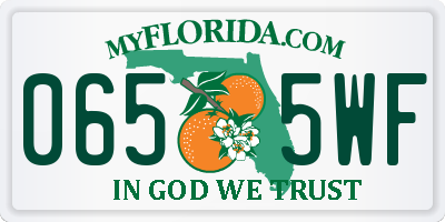 FL license plate 0655WF
