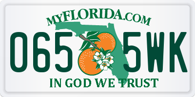FL license plate 0655WK