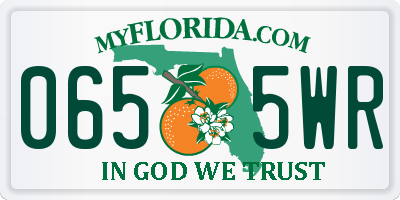 FL license plate 0655WR