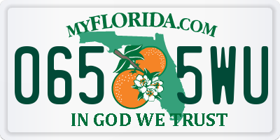 FL license plate 0655WU