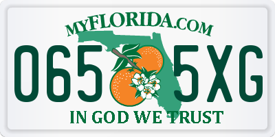 FL license plate 0655XG