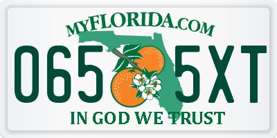 FL license plate 0655XT
