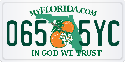 FL license plate 0655YC