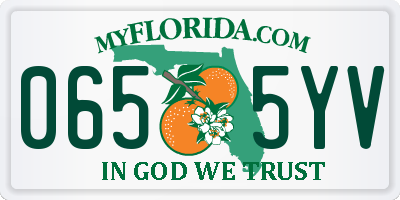 FL license plate 0655YV