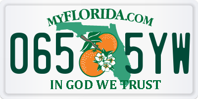 FL license plate 0655YW