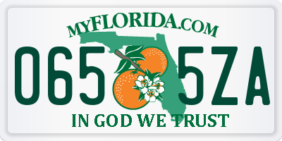 FL license plate 0655ZA