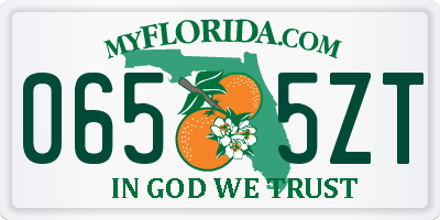 FL license plate 0655ZT