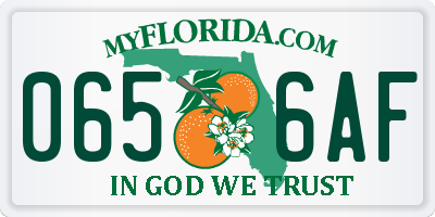 FL license plate 0656AF