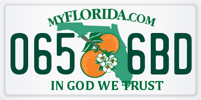 FL license plate 0656BD