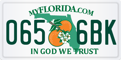 FL license plate 0656BK