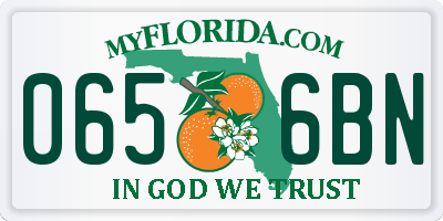 FL license plate 0656BN