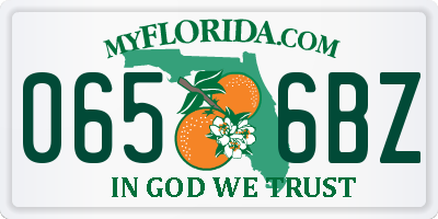 FL license plate 0656BZ