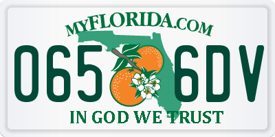 FL license plate 0656DV