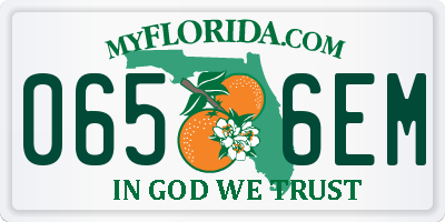 FL license plate 0656EM