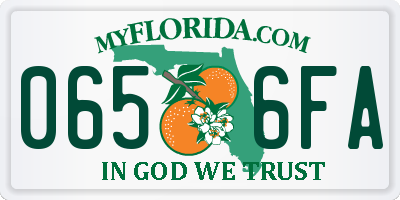 FL license plate 0656FA