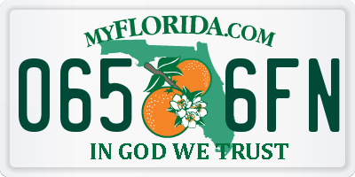 FL license plate 0656FN
