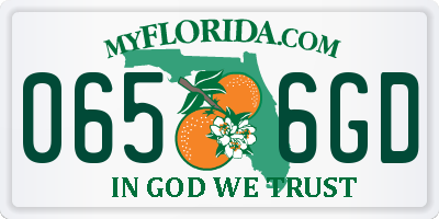 FL license plate 0656GD