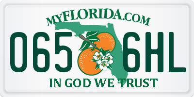 FL license plate 0656HL