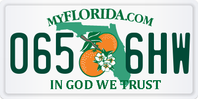 FL license plate 0656HW