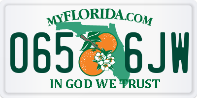 FL license plate 0656JW