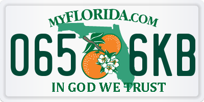 FL license plate 0656KB
