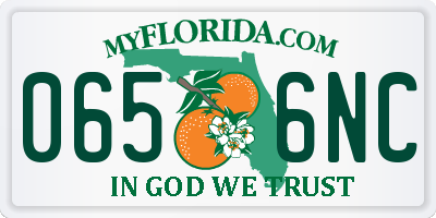 FL license plate 0656NC