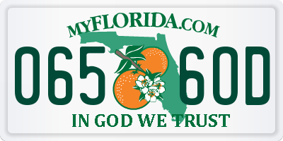 FL license plate 0656OD