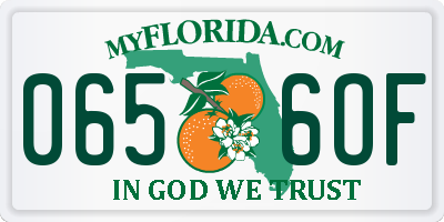 FL license plate 0656OF