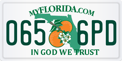 FL license plate 0656PD