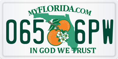 FL license plate 0656PW