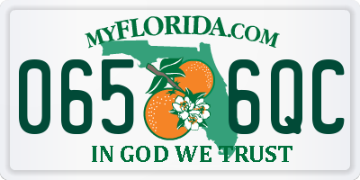 FL license plate 0656QC